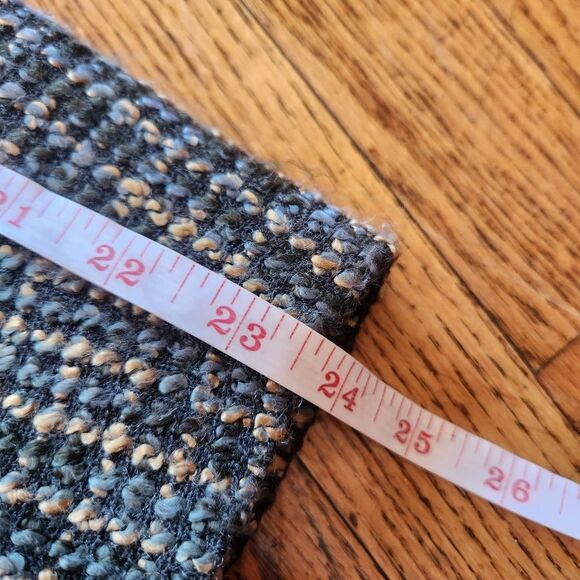 Pendleton Vintage Pleather Trim Tweed Blazer Jacket Green, Gold & Black Size 10 - Picture 7 of 10